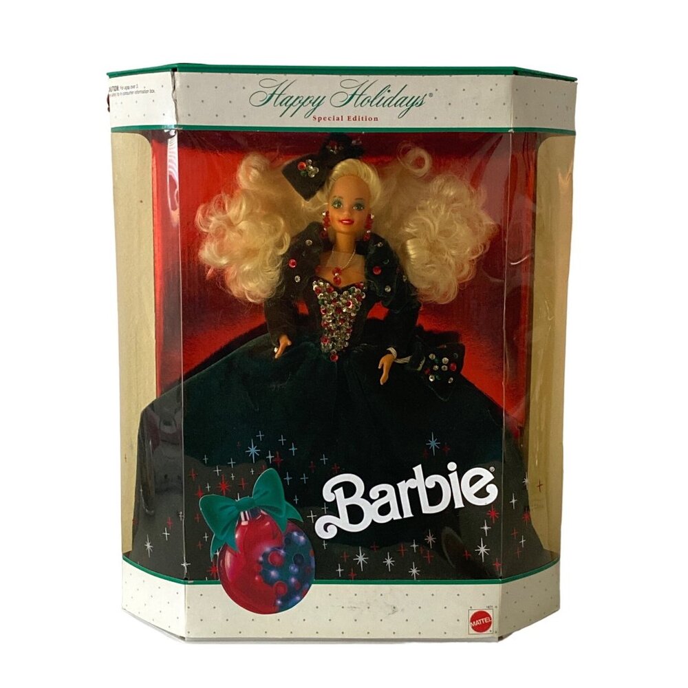 Vintage Barbie Doll Happy Holidays 1991 Special Edition Mattel #1871